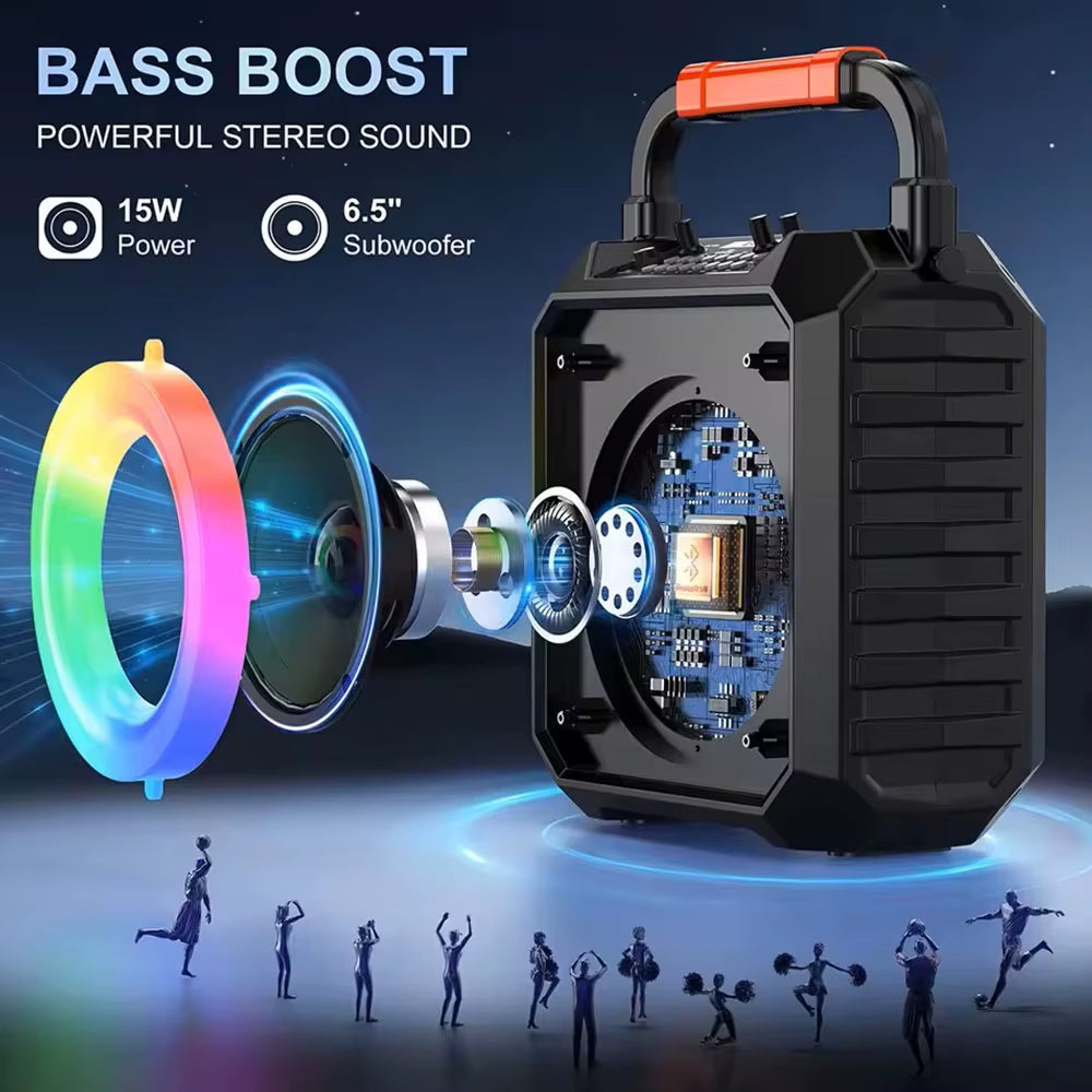 La Máquina De Karaoke Fanfun T17 Viene Con 2 Micrófonos De Karaoke Inalámbricos, Altavoz Bluetooth Portátil, Sistema De Karaoke Doméstico 0K
