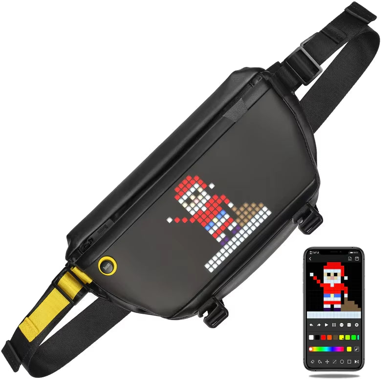 Divoom-Bolso De Mano Con Luz LED Para Ciclismo, Mochila Impermeable Para Actividades Al Aire Libre, Senderismo, Gran Espacio, Portátil, Color Negro, Novedad De 2024