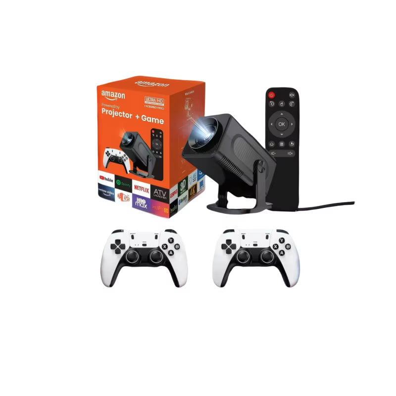 HCS350 Pro Consolas De Juegos Proyector WIFI Portátil Inteligente Proyector Quad Core ARM Cortex-A53 Compatible Con GB PS1 PSP NES SFC Juegos