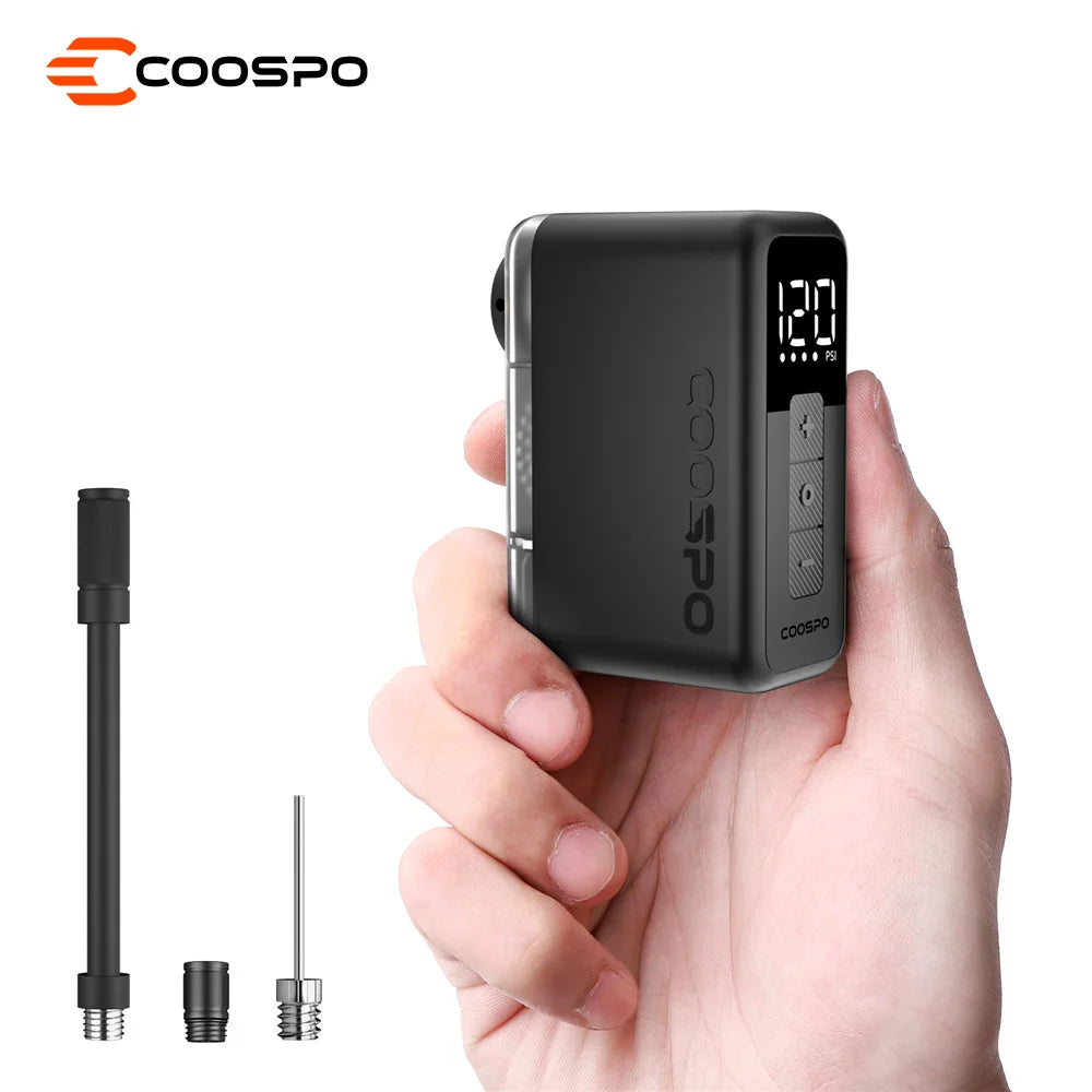 COOSPO X1 Bomba Eléctrica De Aire 120PSI Mini Bicicleta Inflador Digital 500Mah Portátil Recargable MTB Bicicleta Schrader Presta Válvula De Neumático
