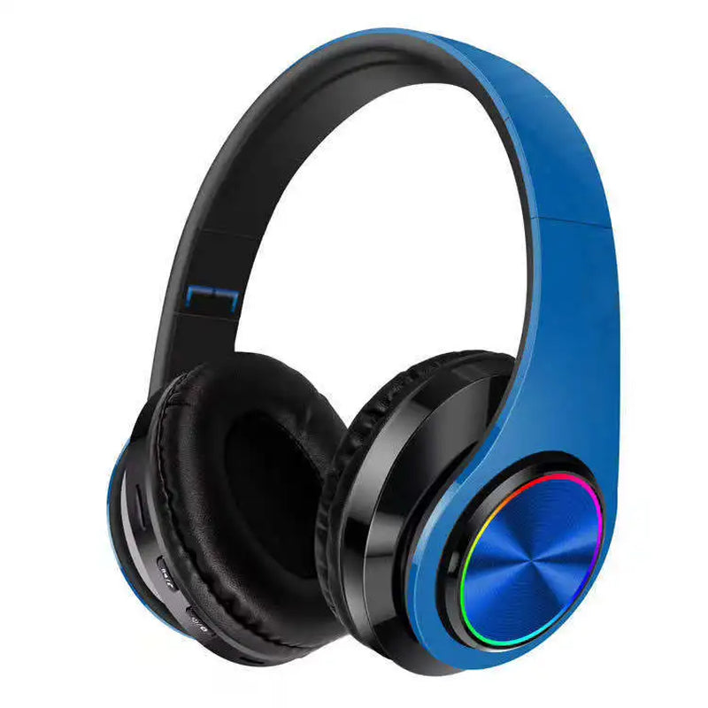 B39 Headphone with Wireless Bluetooth Colorful Light Pluggable Card Game Music Movement Bluetooth Headset
