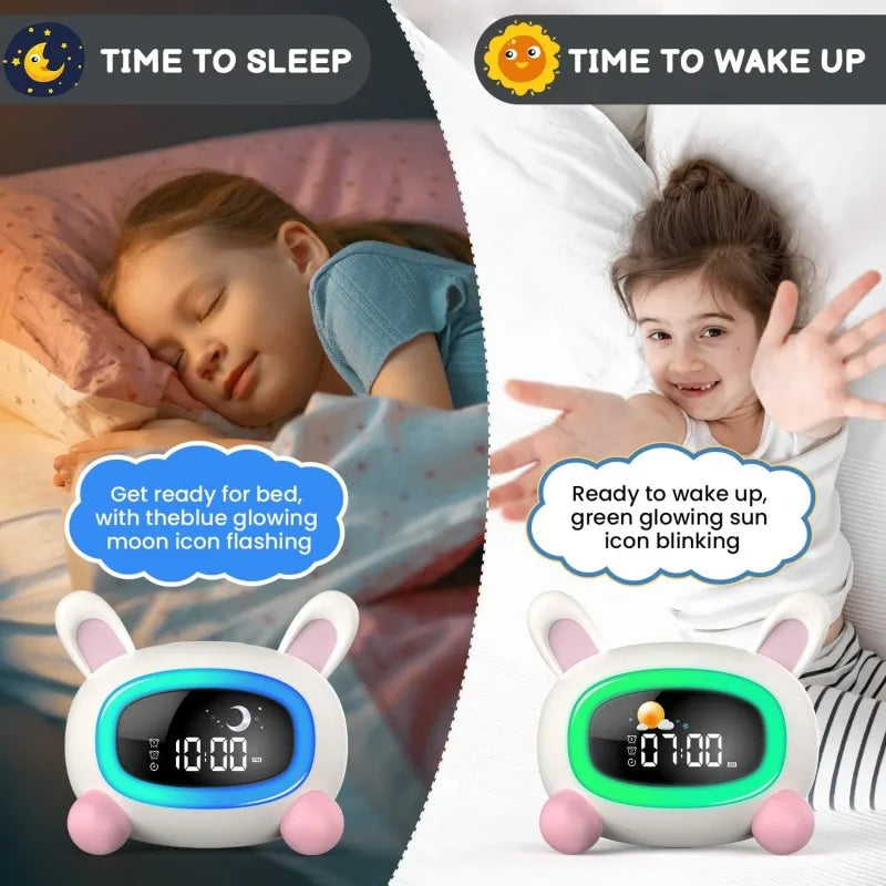 Reloj Despertador Para Niños Ok Para Despertar Niños Con Entrenamiento Del Sueño Y Máquina De Sonido, Regalo De Cumpleaños Para Niños Y Niñas