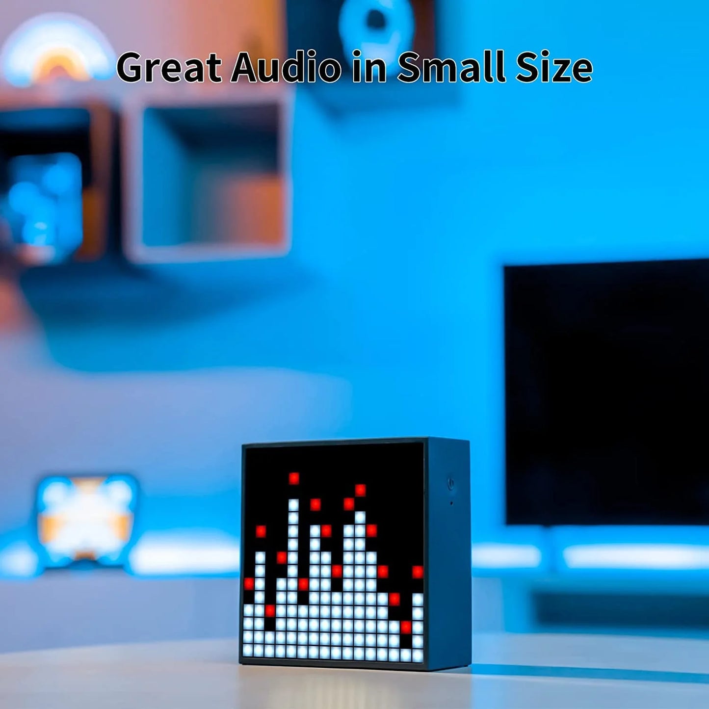 Divoom Timebox Evo Altavoces Bluetooth Inalámbricos Con Reloj Alarma Pantalla LED Programable Para Creación De Pixel Art Regalo Único