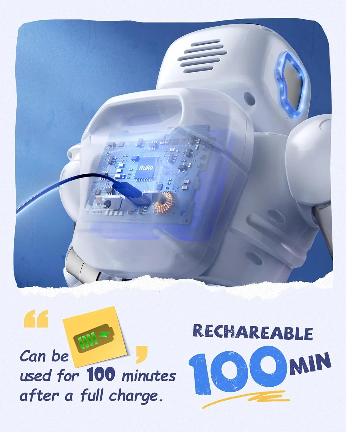 Robot Inteligente Para Niños, Robot De Control Remoto Programable Interactivo Grande Con Control Por Voz, Control De Aplicaciones