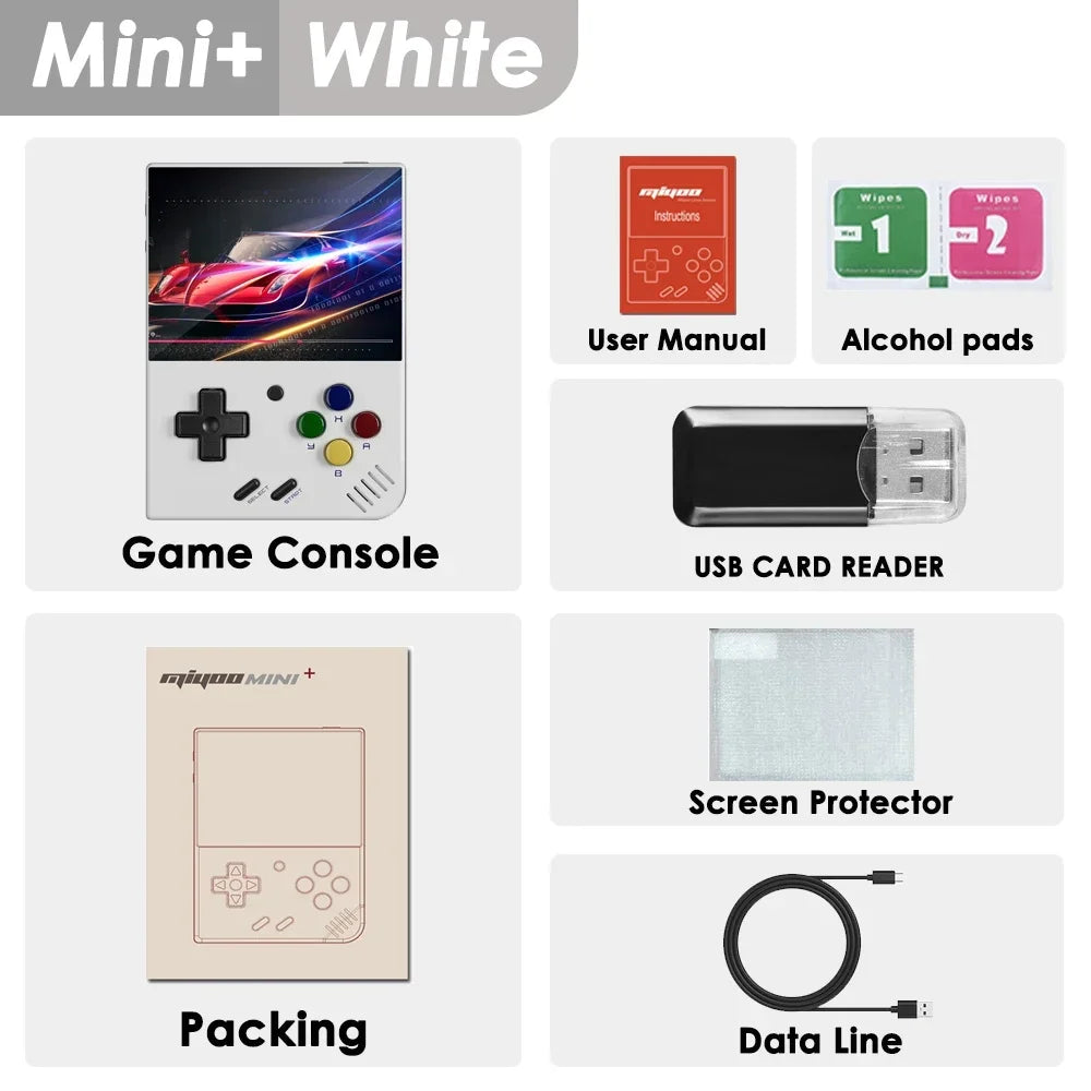Consola De Juegos Portátil Retro MIYOO Mini plus V2 Mini + Pantalla IPS Consola De Videojuegos Clásica Sistema Linux Regalo Para Niños