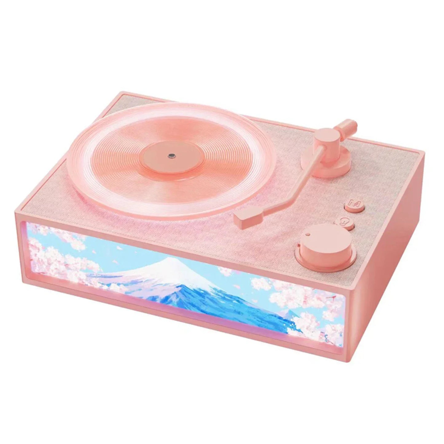 Difusor De Aceites Esenciales Altavoces Bluetooth Altavoz Bluetooth De Vinilo Retro Vintage Altavoz Portátil Con Audio Ligero De Ilustración
