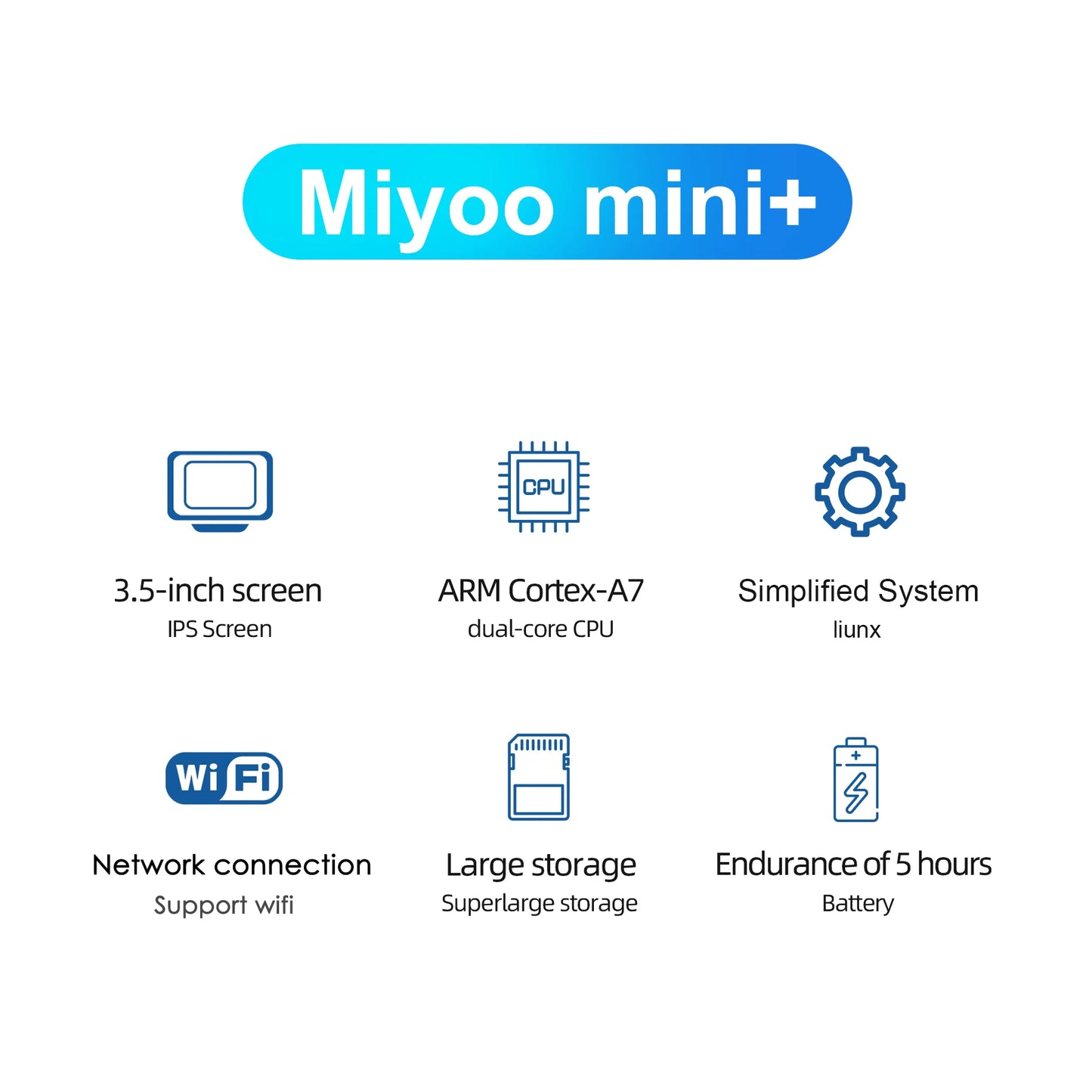 Consola De Juegos Portátil Retro MIYOO Mini plus V2 Mini + Pantalla IPS Consola De Videojuegos Clásica Sistema Linux Regalo Para Niños