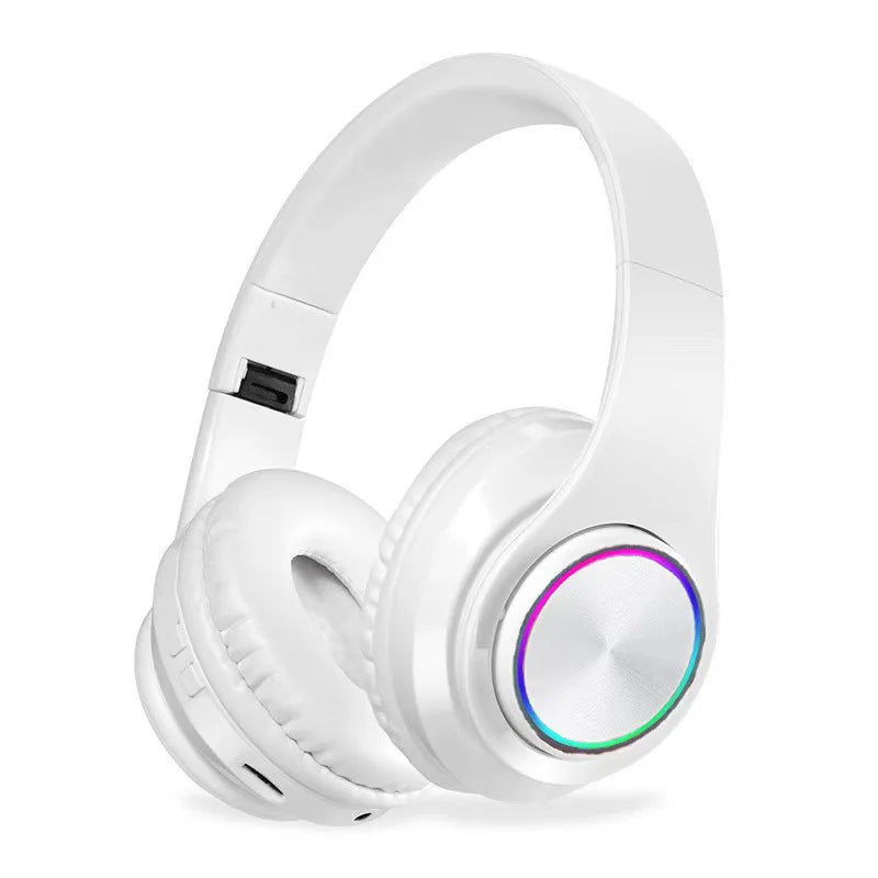 B39 Headphone with Wireless Bluetooth Colorful Light Pluggable Card Game Music Movement Bluetooth Headset