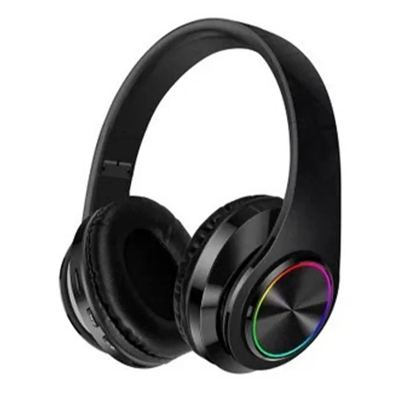 B39 Headphone with Wireless Bluetooth Colorful Light Pluggable Card Game Music Movement Bluetooth Headset