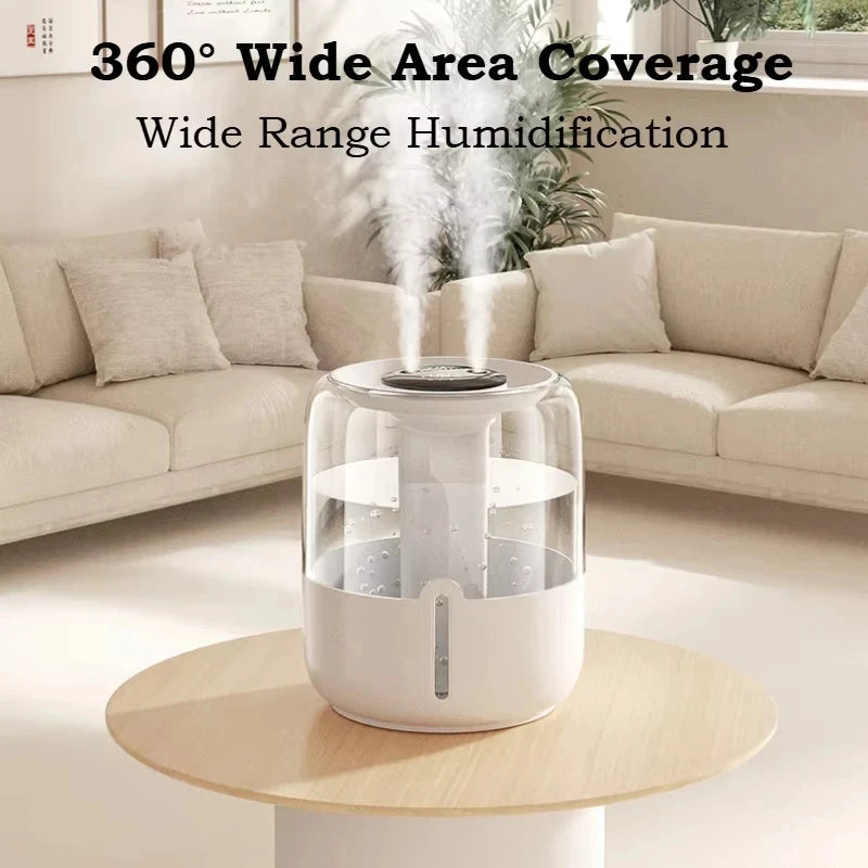 Xiaomi-Humidificador De Pulverización Dual, Pantalla Digital De 6800 ML, Luz Nocturna Silenciosa, USB, Purificación Antibacteria Para El Hogar Y La Oficina