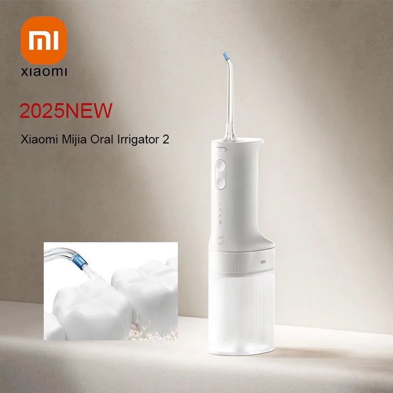 Nuevo Irrigador Oral XIAOMI Mijia 2, Hilo Dental Eléctrico Portátil, Carga Tipo C De 200Ml, 3 Modos Para Limpieza De Dientes/Goma, 2 Boquillas