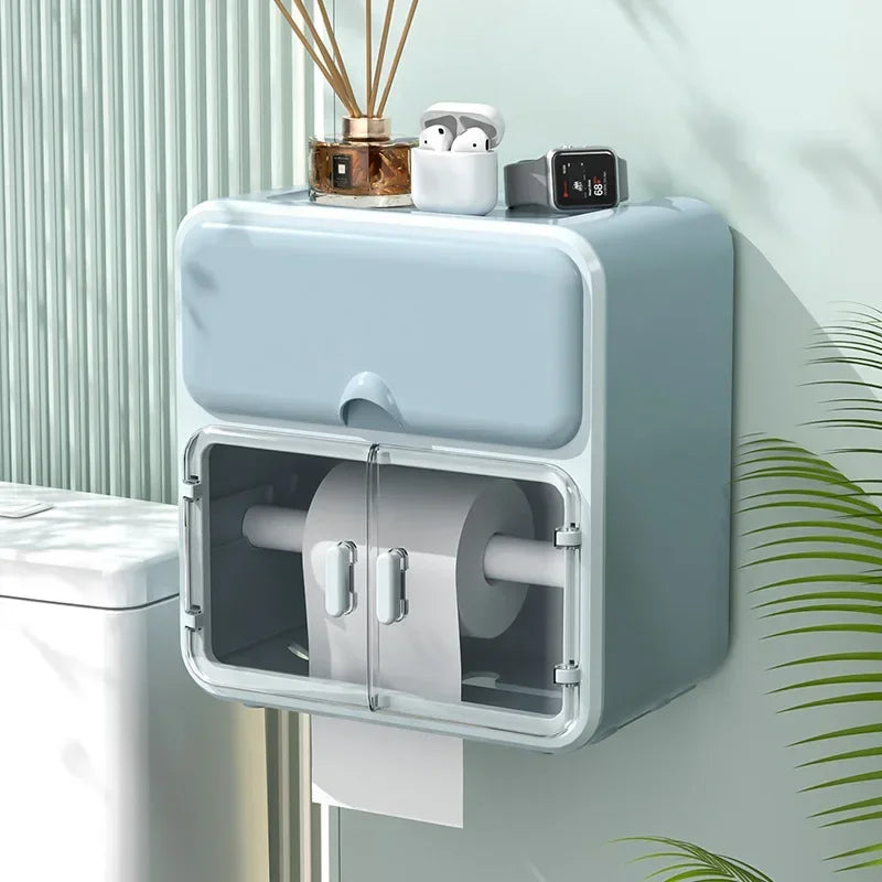 Strictly Selected Non-Punching Sanitary Tissue Box Wall-Mounted Roll Paper Pumping Carton Waterproof Storage Box Bathroom Rack