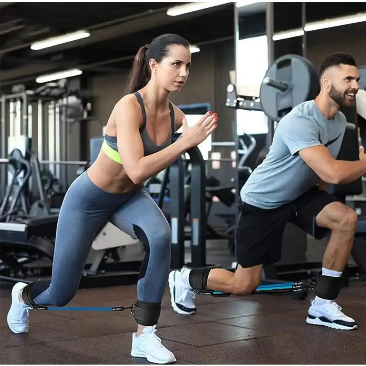Correas De Tobillo, Juego De Cuerdas De Resistencia TPE, Puños De Soporte De Tobillo Para Máquinas De Cable De Gimnasio, Fitness, Yoga, Pilates, Crossfit, Deporte De Peso Para Mujeres
