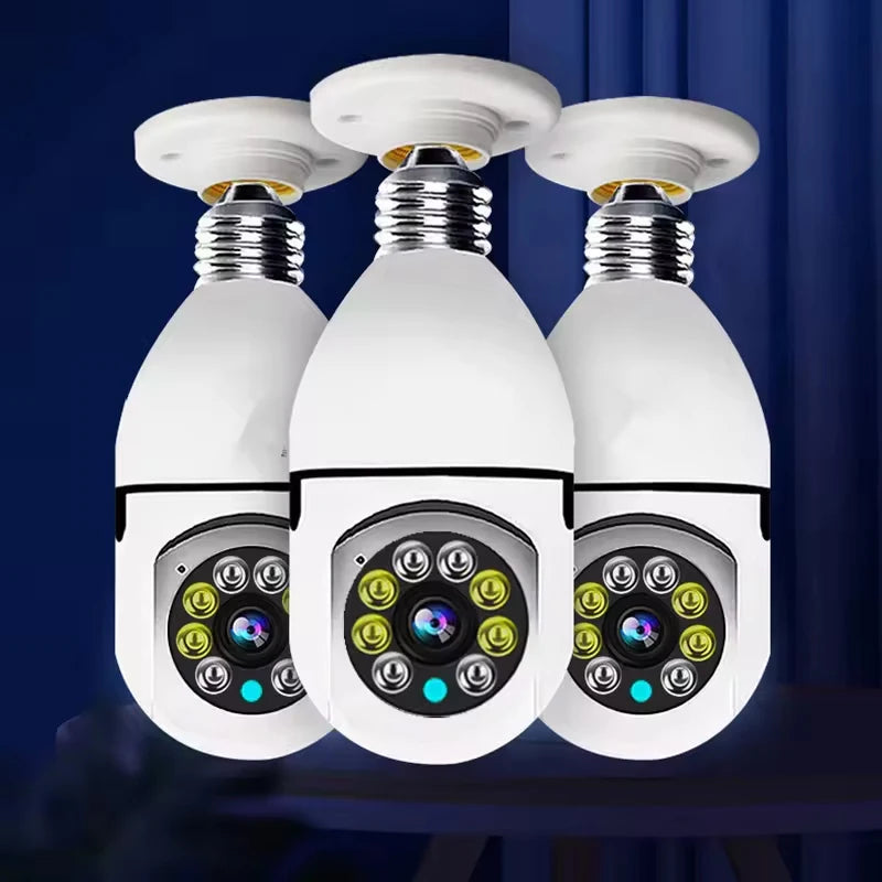 Cámara IP Wifi 4G, Cámara Con Bombilla E27, Monitor De Bebé Inalámbrico De 3MP, Seguimiento IA, Videovigilancia De Seguridad, Cámara Para Mascotas Smartlife Para Interiores