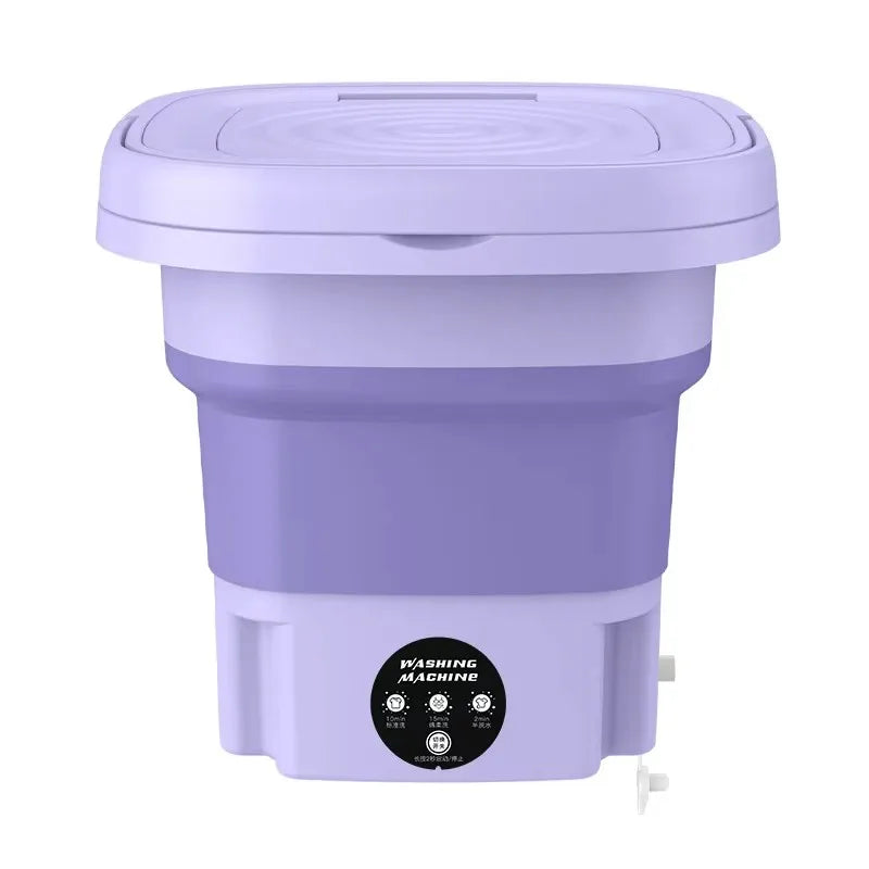 Lavadora Plegable Pequeña De 8L, Lavadora Portátil, Modos Automáticos, Ropa De Lavandería, Cubo De Lavandería