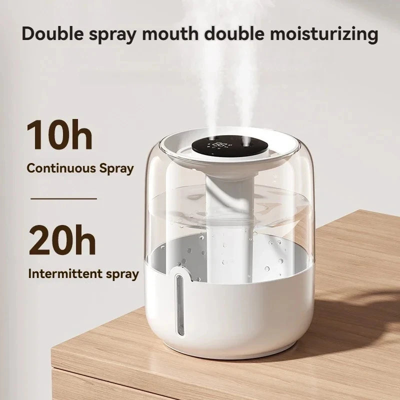 Xiaomi-Humidificador De Pulverización Dual, Pantalla Digital De 6800 ML, Luz Nocturna Silenciosa, USB, Purificación Antibacteria Para El Hogar Y La Oficina