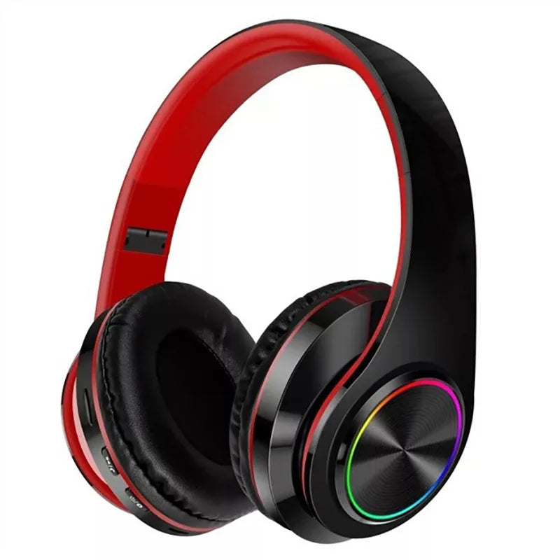 B39 Headphone with Wireless Bluetooth Colorful Light Pluggable Card Game Music Movement Bluetooth Headset