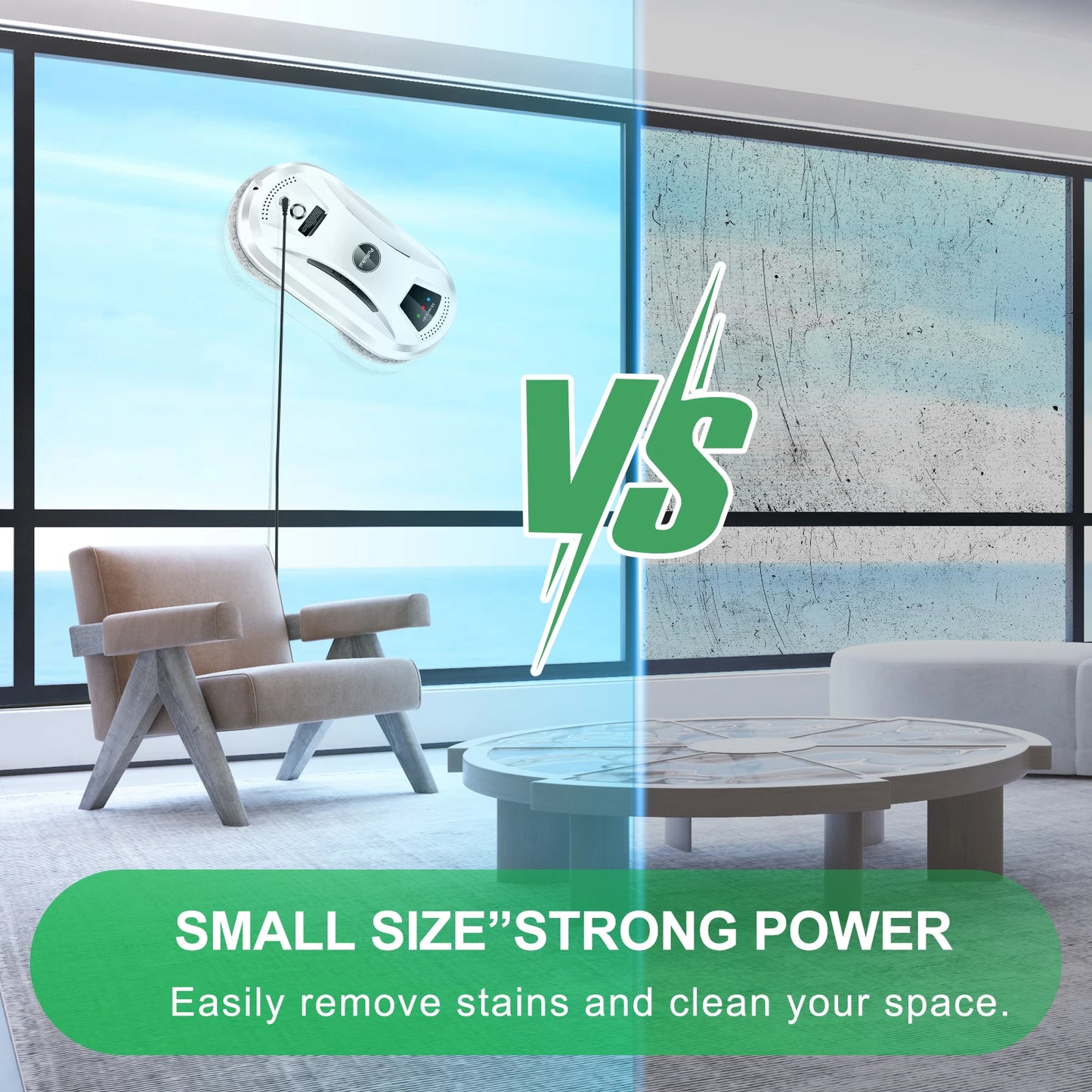 Puruikai-Robot De Limpieza De Ventanas Para El Hogar, Aspirador De Vidrio Inteligente, Máquina De Limpieza De Paredes De Vidrio Con Una Sola Tecla