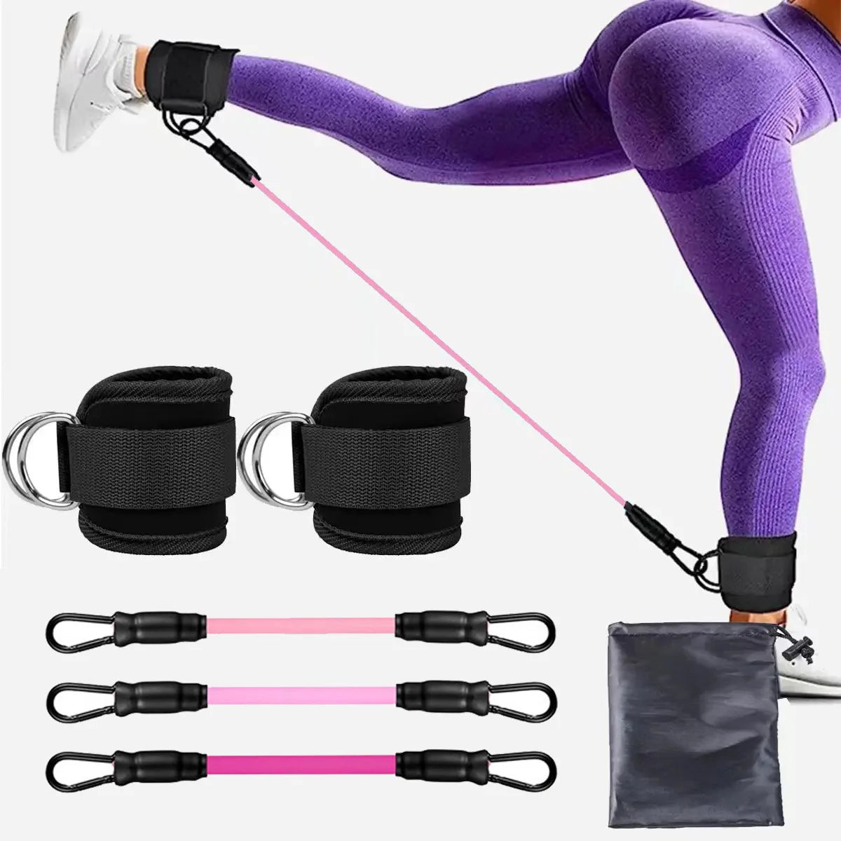 Correas De Tobillo, Juego De Cuerdas De Resistencia TPE, Puños De Soporte De Tobillo Para Máquinas De Cable De Gimnasio, Fitness, Yoga, Pilates, Crossfit, Deporte De Peso Para Mujeres