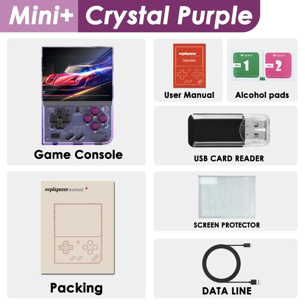 Consola De Juegos Portátil Retro MIYOO Mini plus V2 Mini + Pantalla IPS Consola De Videojuegos Clásica Sistema Linux Regalo Para Niños