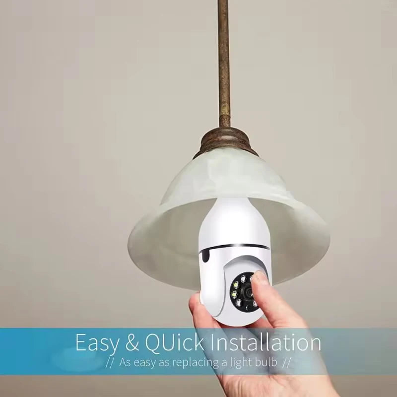 Cámara IP Wifi 4G, Cámara Con Bombilla E27, Monitor De Bebé Inalámbrico De 3MP, Seguimiento IA, Videovigilancia De Seguridad, Cámara Para Mascotas Smartlife Para Interiores