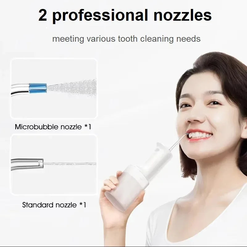 Nuevo Irrigador Oral XIAOMI Mijia 2, Hilo Dental Eléctrico Portátil, Carga Tipo C De 200Ml, 3 Modos Para Limpieza De Dientes/Goma, 2 Boquillas