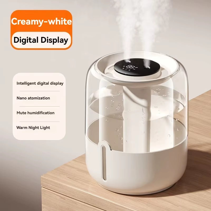 Xiaomi-Humidificador De Pulverización Dual, Pantalla Digital De 6800 ML, Luz Nocturna Silenciosa, USB, Purificación Antibacteria Para El Hogar Y La Oficina
