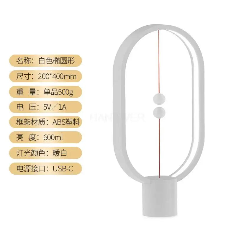 Novedad Mini Lámpara De Equilibrio Magnético Levitación Bola Flotante USB Mesita De Noche Regalo De Cumpleaños Para Niños Luz LED Nocturna Elegante Decoración De La Habitación