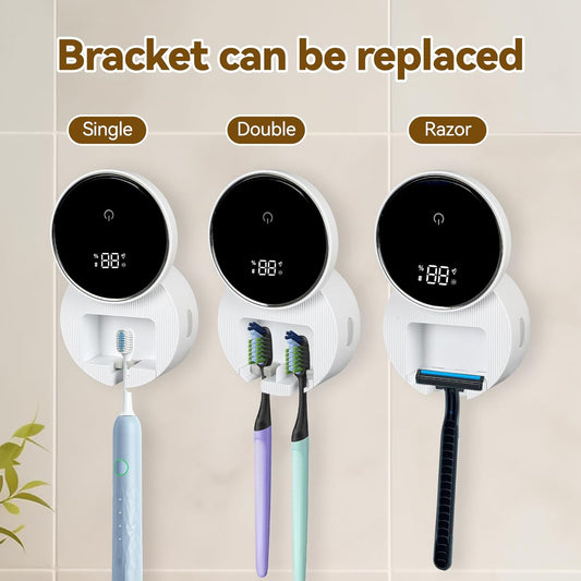 Soporte Desinfectante Para Cepillos De Dientes, Desinfectante UV, Soporte Para Cepillos De Dientes Portátil Con Funciones De Temporización, Soporte Para Cepillo De Dientes De Baño, Dos Cepillos De