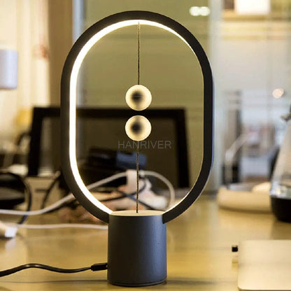 Novedad Mini Lámpara De Equilibrio Magnético Levitación Bola Flotante USB Mesita De Noche Regalo De Cumpleaños Para Niños Luz LED Nocturna Elegante Decoración De La Habitación