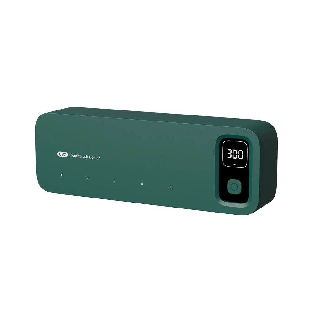 Esterilizador De Cepillo De Dientes UV, Soporte De Cepillo De Dientes Montado En La Pared De Secado Rápido Recargable Con Pantalla LED Para Baño