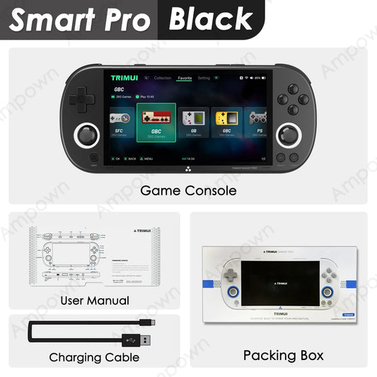 Trimui-Consola De Juegos Portátil Smart Pro, Pantalla IPS De 4,96 Pulgadas, Sistema Linux, Joystick, Iluminación RGB, Reproductor De Videojuegos Retro Smartpro, Regalo