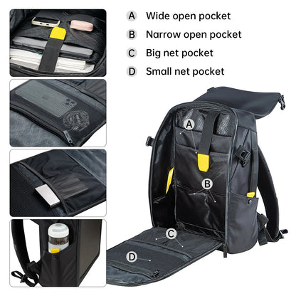 Mochila Pixoo M Portátil Para Hombre, Mochila Impermeable De 15 Pulgadas, Bolsa Para Ordenador Portátil, Mochila Con Pantalla LED De 16 × 16RGB, Viaje, Negro