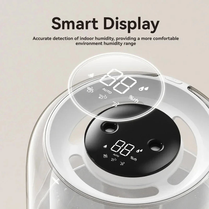 Xiaomi-Humidificador De Pulverización Dual, Pantalla Digital De 6800 ML, Luz Nocturna Silenciosa, USB, Purificación Antibacteria Para El Hogar Y La Oficina