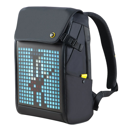 Mochila DIVOOM Pixoo M, Mochila Escolar Impermeable De 15 Pulgadas Para Hombre, Bolsa Para Ordenador Portátil, Bolsa De Día Para Mujer Con Pantalla LED RGB De 16X16 Para Viaje