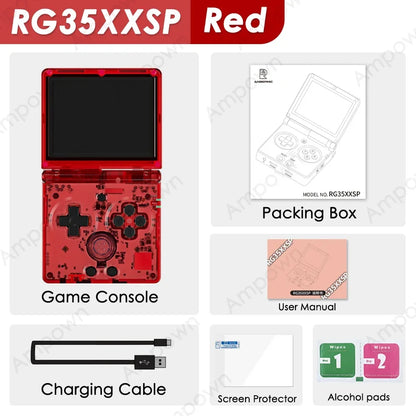 Anbernic-Consola De Juegos Con Tapa RG35XXSP, Pantalla IPS De 3,5 Pulgadas, Mini Salida HDMI, Wifi, Bluetooth 4,2, E-Book, Consola De Vídeo Linux, Reproductor, Regalos