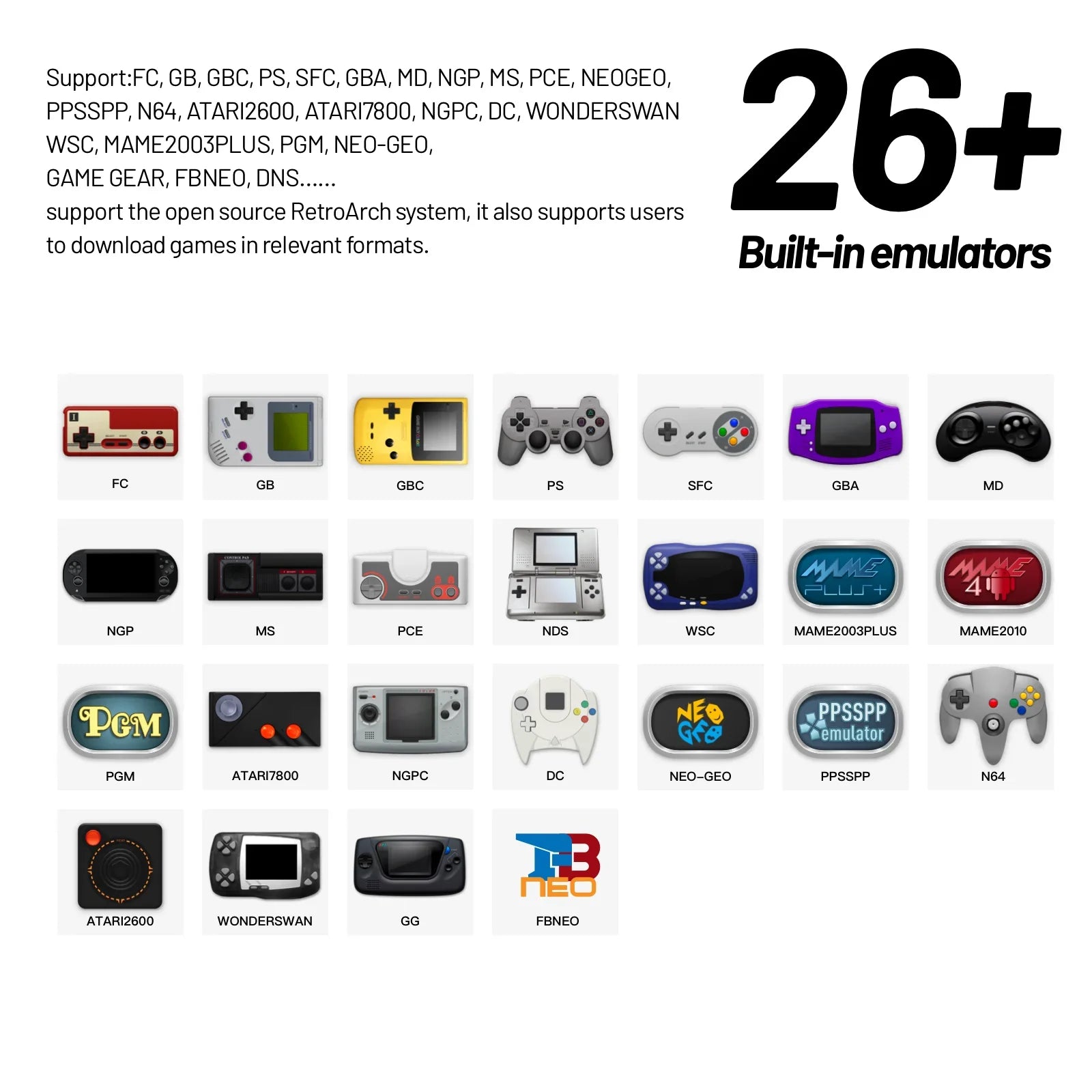 Trimui-Consola De Juegos Portátil Smart Pro, Pantalla IPS De 4,96 Pulgadas, Sistema Linux, Joystick, Iluminación RGB, Reproductor De Videojuegos Retro Smartpro, Regalo