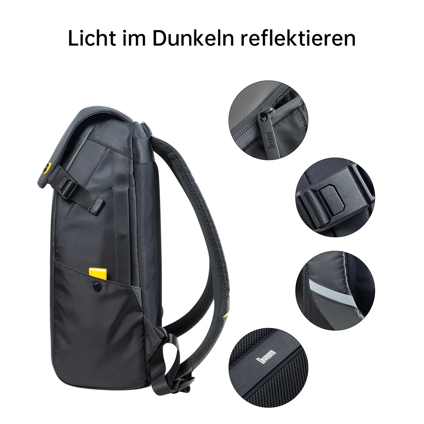 Mochila Pixoo M Portátil Para Hombre, Mochila Impermeable De 15 Pulgadas, Bolsa Para Ordenador Portátil, Mochila Con Pantalla LED De 16 × 16RGB, Viaje, Negro