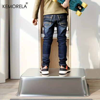 Caja De Arena De Acero Inoxidable XL 60/50CM Con Tapa, Caja De Arena Grande De Lado Alto, Adecuada Para Gatos Grandes Y Pequeños, No Absorbe El Olor
