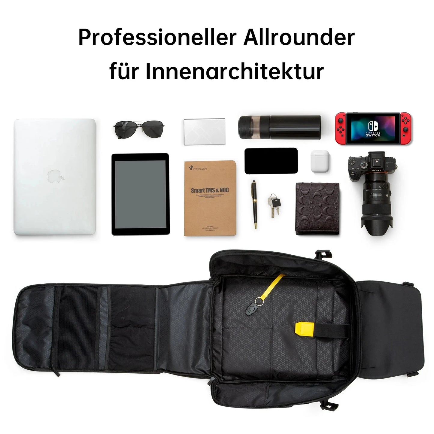 Mochila Pixoo M Portátil Para Hombre, Mochila Impermeable De 15 Pulgadas, Bolsa Para Ordenador Portátil, Mochila Con Pantalla LED De 16 × 16RGB, Viaje, Negro