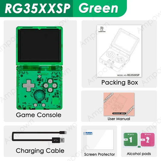 Anbernic-Consola De Juegos Con Tapa RG35XXSP, Pantalla IPS De 3,5 Pulgadas, Mini Salida HDMI, Wifi, Bluetooth 4,2, E-Book, Consola De Vídeo Linux, Reproductor, Regalos