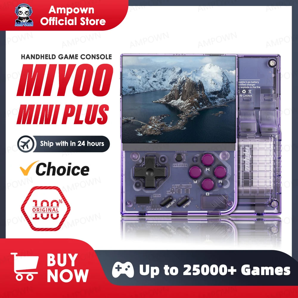 Consola De Juegos Portátil Retro MIYOO Mini plus V2 Mini + Pantalla IPS Consola De Videojuegos Clásica Sistema Linux Regalo Para Niños