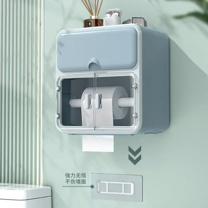 Strictly Selected Non-Punching Sanitary Tissue Box Wall-Mounted Roll Paper Pumping Carton Waterproof Storage Box Bathroom Rack