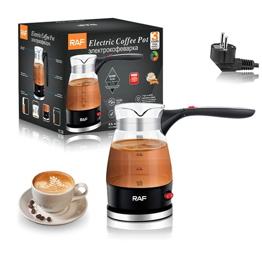 Cafetera Eléctrica De 600W, Cafetera De Pavo, Cafetera De Moca Italiana De Vidrio, Cafetera Turca Griega, Fácil Para El Hogar Y La Oficina, Regalo